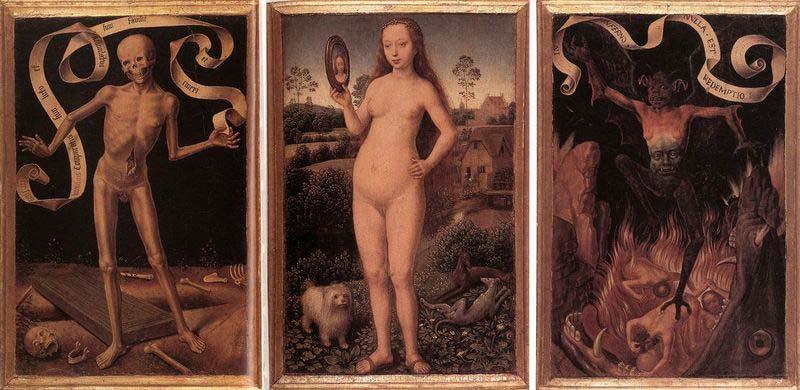 Hans Memling Triptych of Earthly Vanity and Divine Salvation oil painting picture